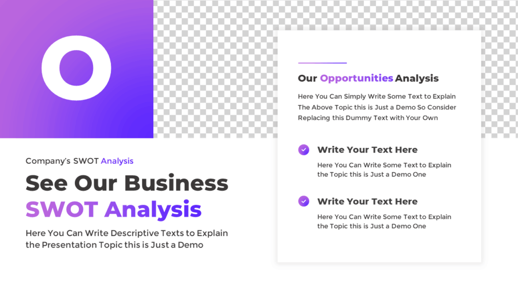 Editable SWOT Analysis Slide Template