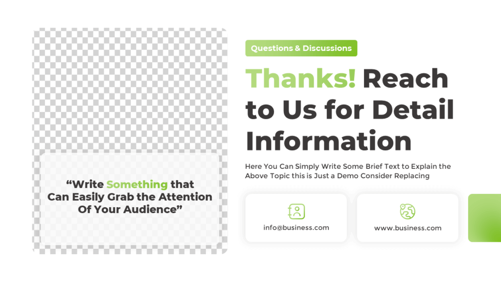 Ending Slide with Contact Information for PowerPoint Presentation