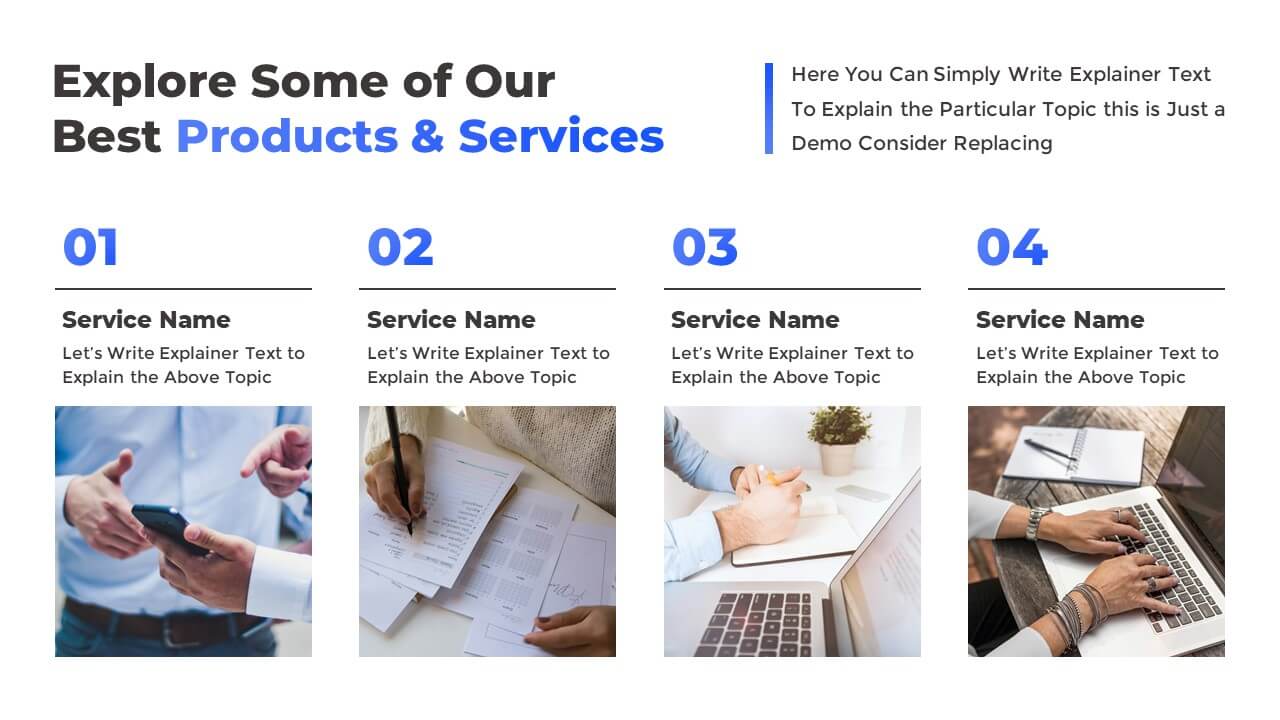 Free PowerPoint Infographic Listing Slide with 4 Options