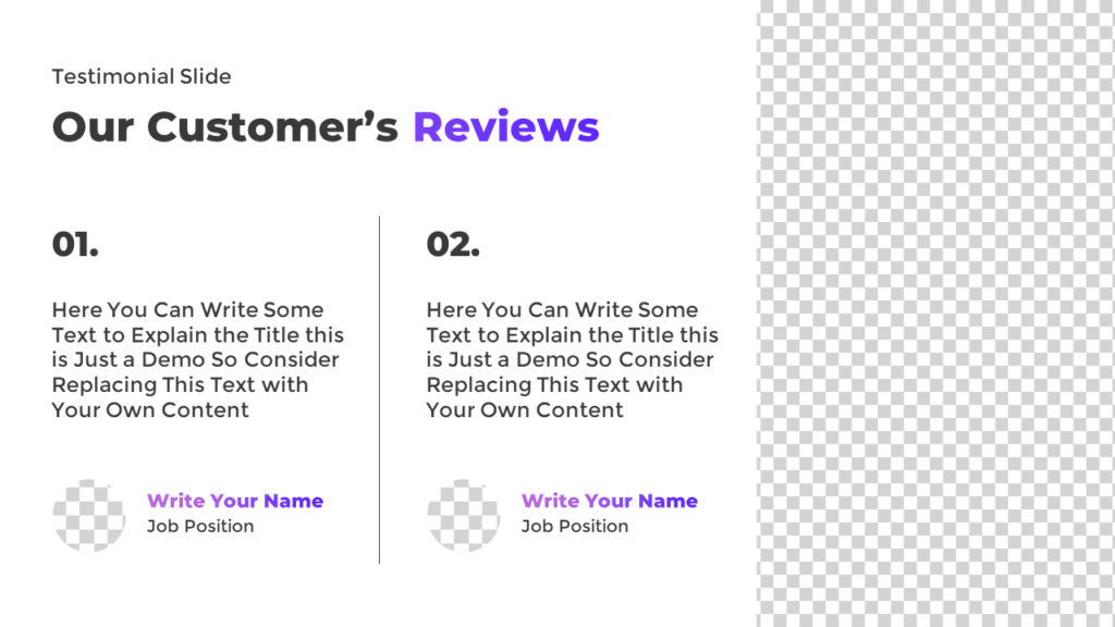 PowerPoint Client Testimonial Slide for Presentation