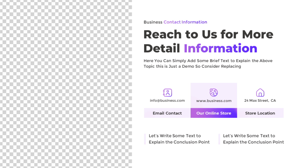 PowerPoint Contact Info Slide to End Presentation