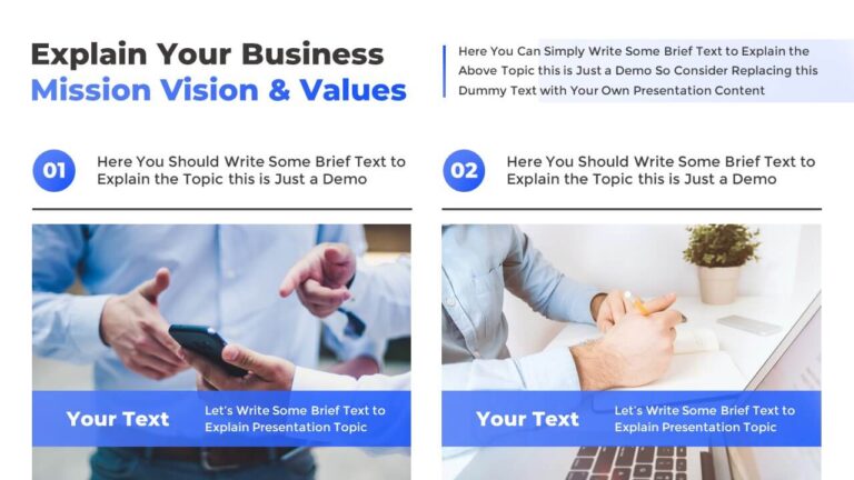 PowerPoint Mission, Vision, and Objective Slide Template