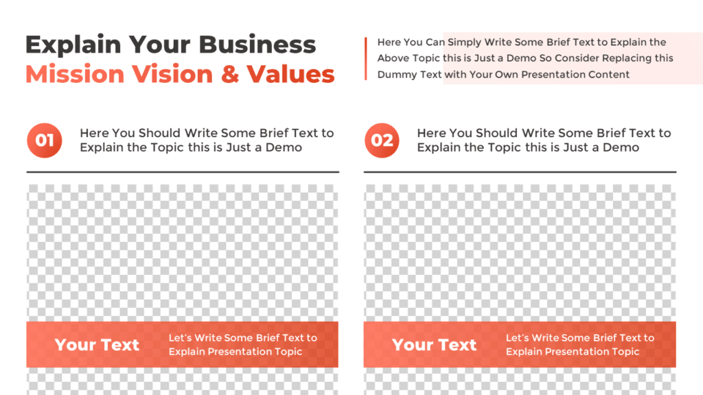 PowerPoint Mission and Vision Statement Slide