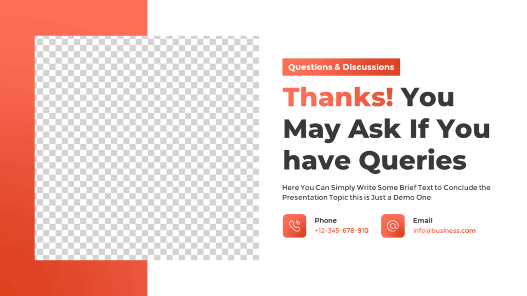 Presentation Thank You Slide with Contact Info