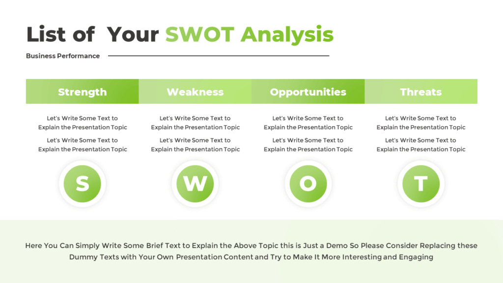 Animated SWOT Presentation Slide Template