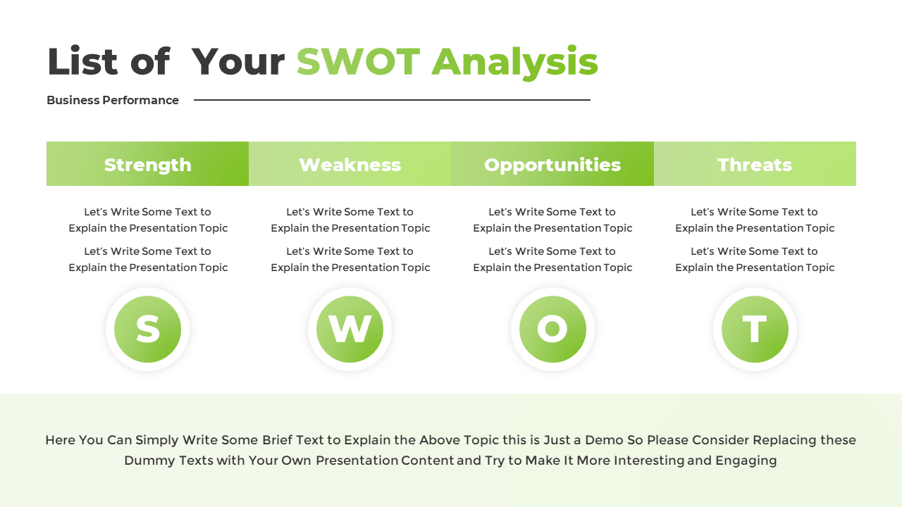 Editable SWOT Analysis Template for PowerPoint - PowerPoint School