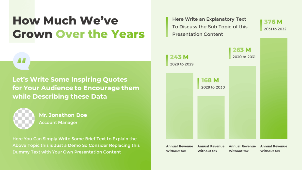Business Bar Chart for Presentations