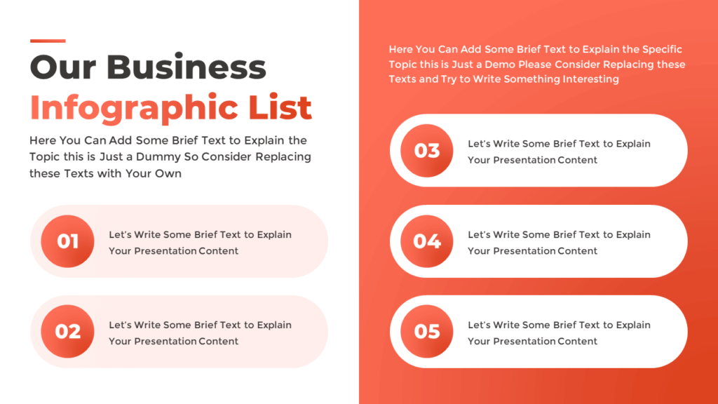 Free 5-Step Business Infographic Slide