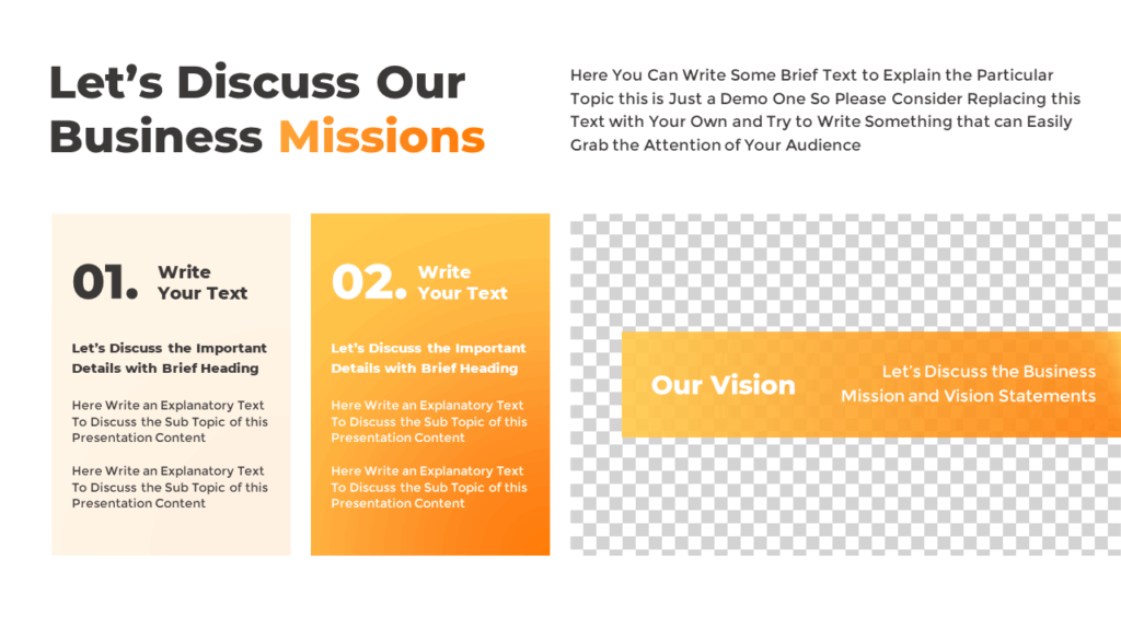 Free Mission and Vision Statements Slide