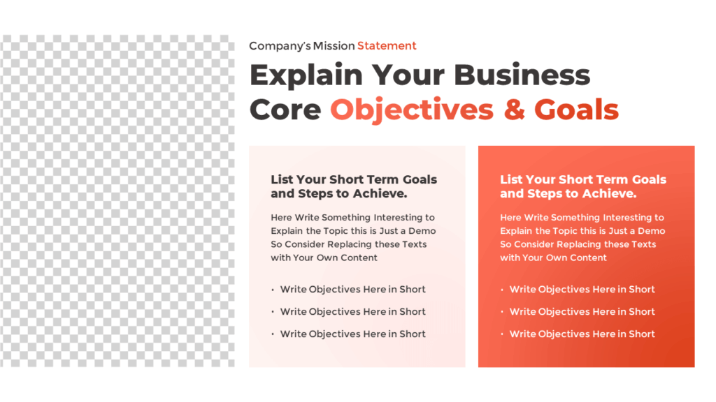 List Business Objectives and Goals in PowerPoint
