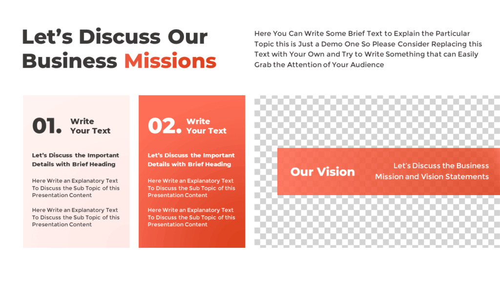 List Your Business Missions in PowerPoint