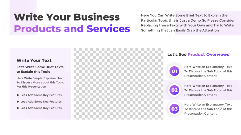 PowerPoint Bullet Points Infographic with Explainer Texts