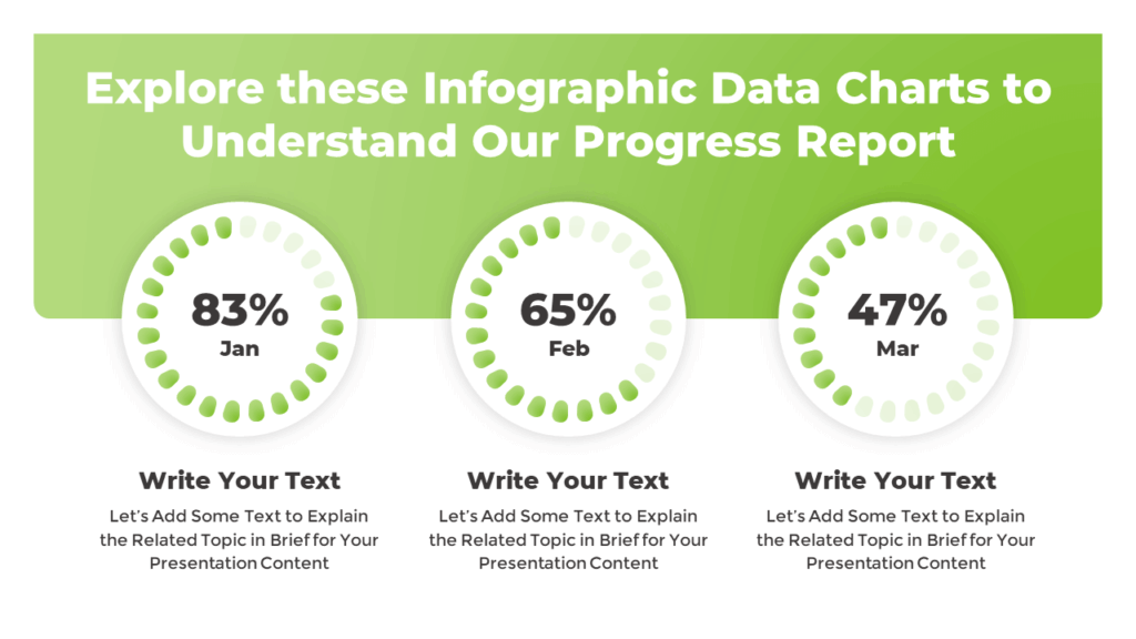 Progress Pie Chart Template for Presentations