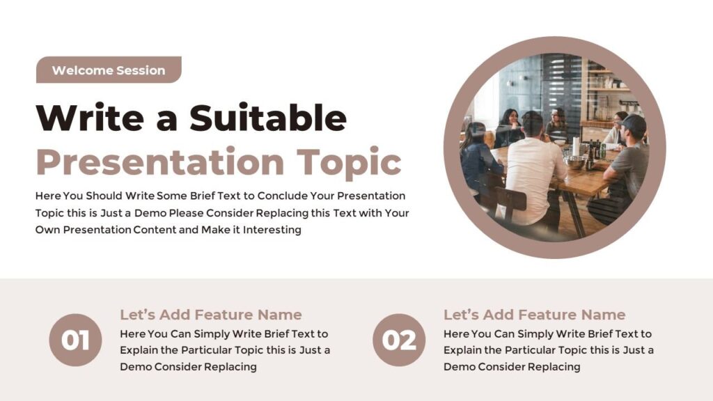 Slide 01 - Welcome Session Slide for Company Profile PPT