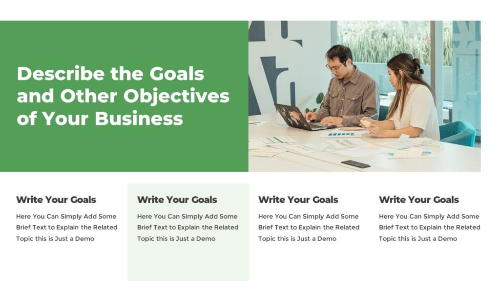 Slide 02 - Business Goals and Objectives Slide for Executive Presentation