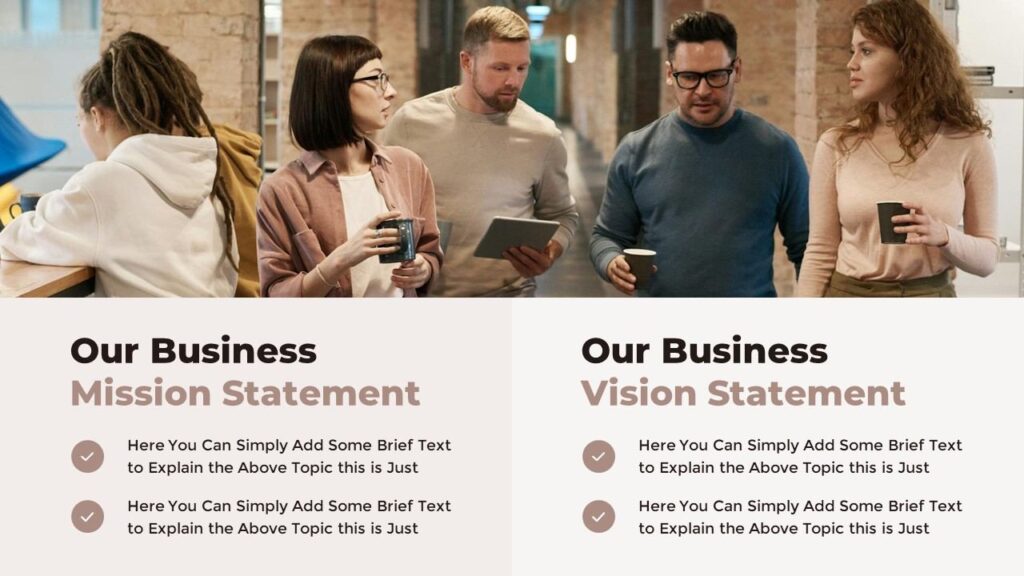 Slide 02 - Mission and Vision Statement Slide for Company Profile