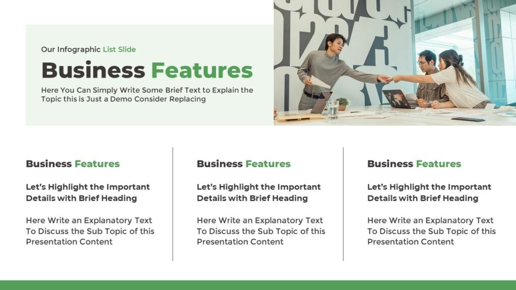 Slide 03 - Business Features Overview Slide for Executive Pitch Deck