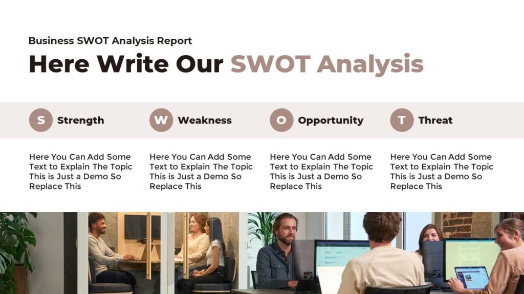 Slide 05 - SWOT Analysis Report Slide for Business Profile