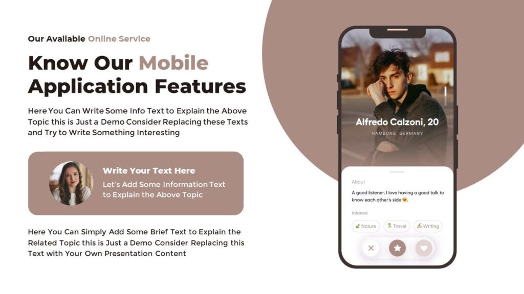 Slide 08 - Mobile Application Features Slide for Company Services
