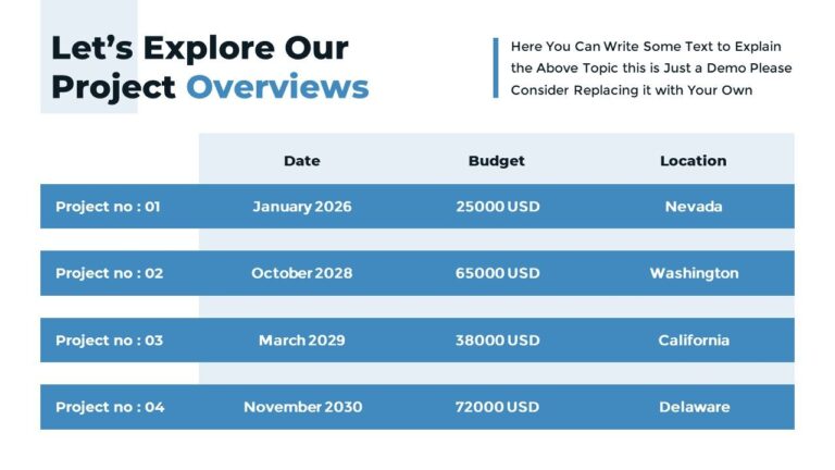 Free Company Overview Slide for PowerPoint Presentations