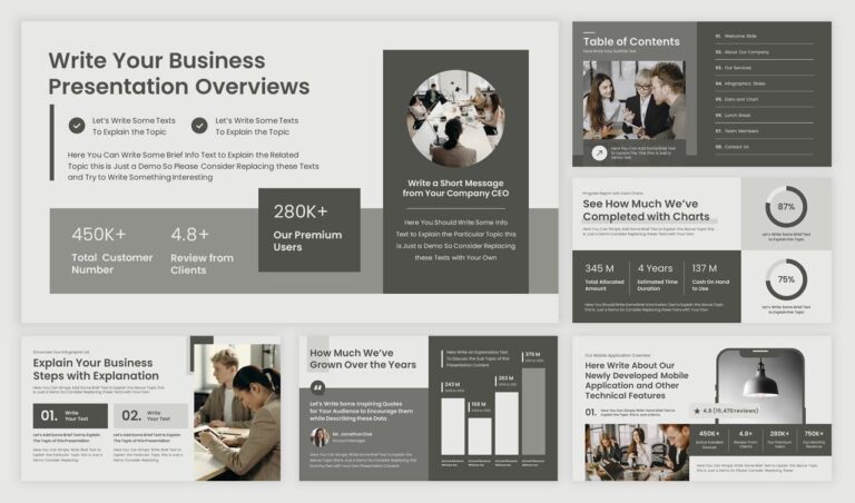 Annual Progress Report Template for Business Presentations