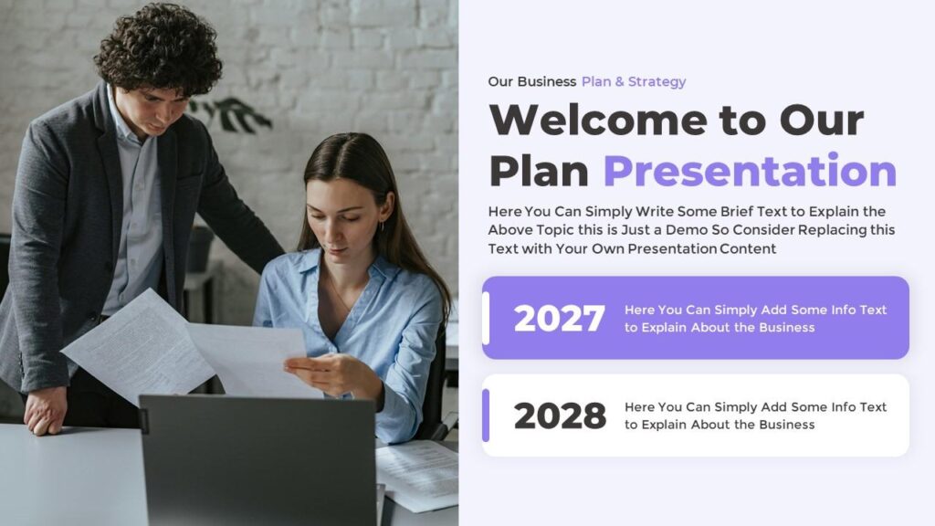 Slide 01 - Welcome Slide for Business Project Plan Presentation