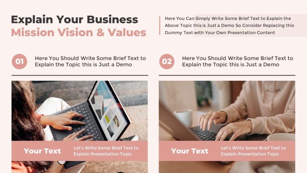 Slide 04 - Mission Vision and Values Slide for Business Growth