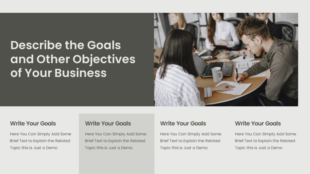 Slide 05 - Business Goals and Objectives Slide for Annual Review