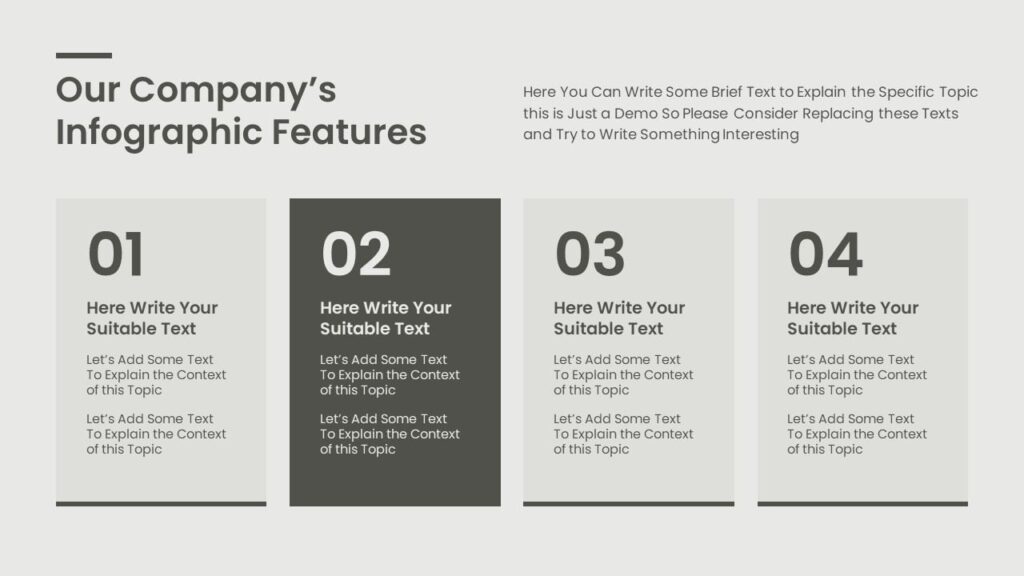 Slide 08 - Company Infographic Features Slide for Annual Report
