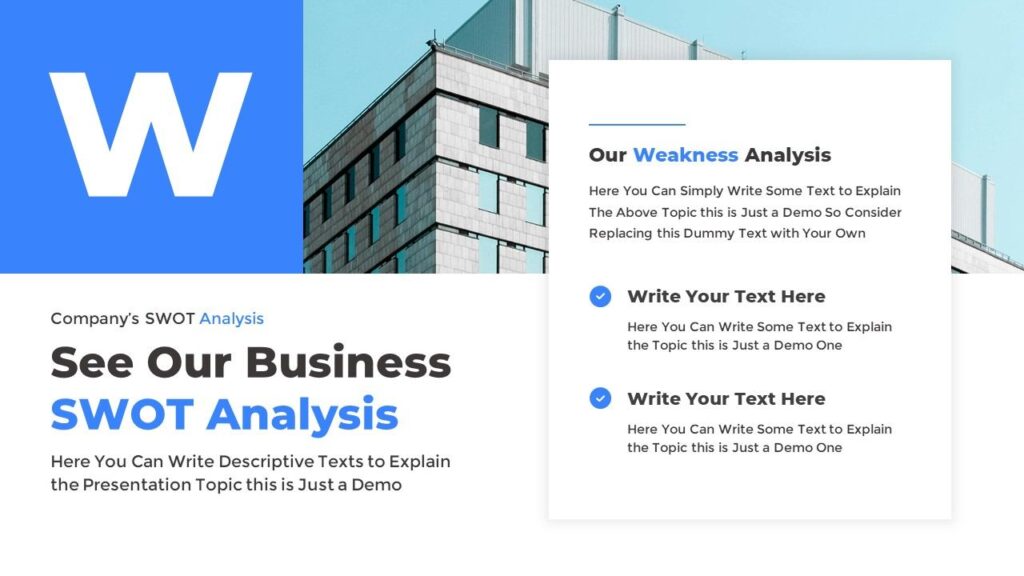 Slide 08 - Weakness Analysis Slide for Strategic Planning