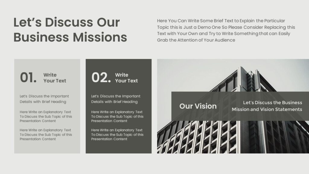 Slide 10 - Business Missions Slide for Annual Progress Report