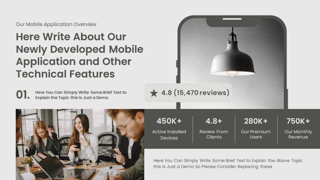 Slide 14 - Mobile Application Metrics Slide for Annual Business Report