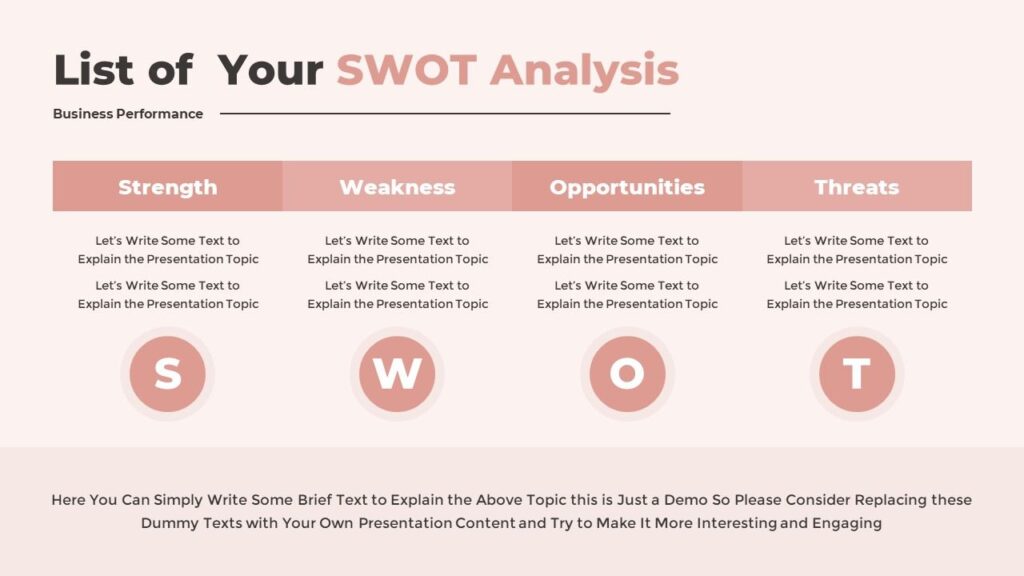 Slide 15 - SWOT Analysis Slide for Business Growth Plan